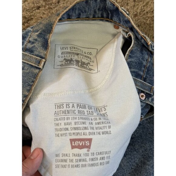 LEVIS VINTAGE 1998 550 Denim Jeans Red Tab Mid Wash 32x30 Casual Rugged READ - Picture 9 of 13